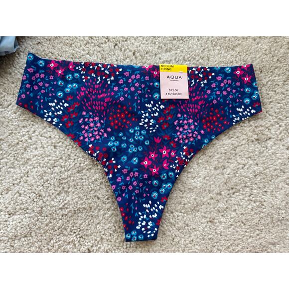 Women’s Aqua Thong Panties – M – Multiple Colors & Prints – Sexy Comfortable NWT - Picture 11 of 11